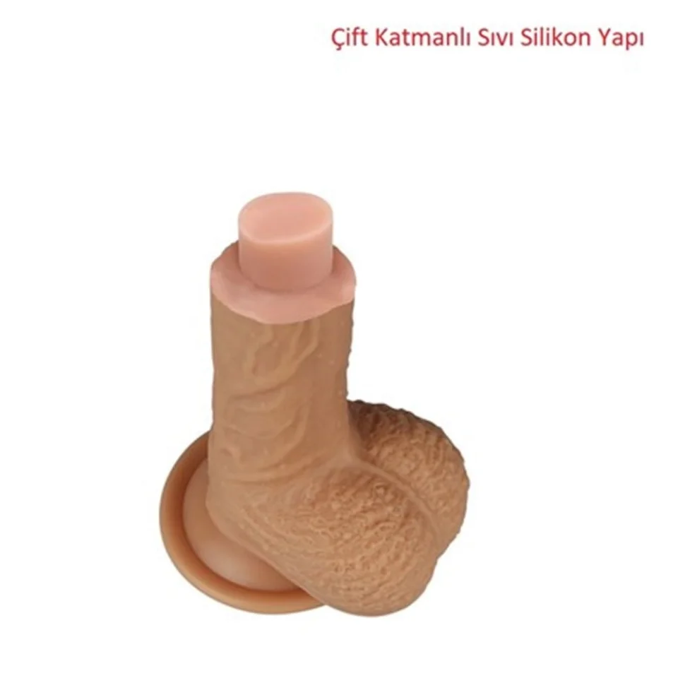 #4746 - 22 cm Belden Bağlamalı Gerçekçi Çift Katmanlı Silikon Penis