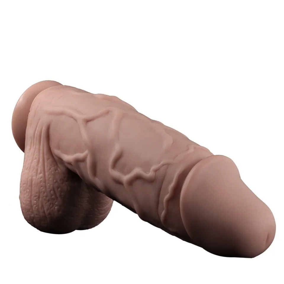 #394 - 25 cm Gerçekçi Damarlı Uzun Kalın Dildo Penis
