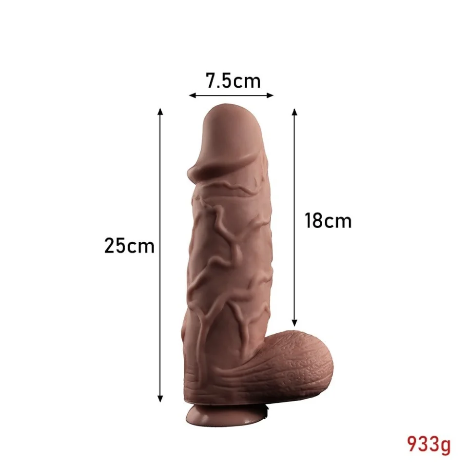 #397 - 25 cm Gerçekçi Damarlı Uzun Kalın Dildo Penis