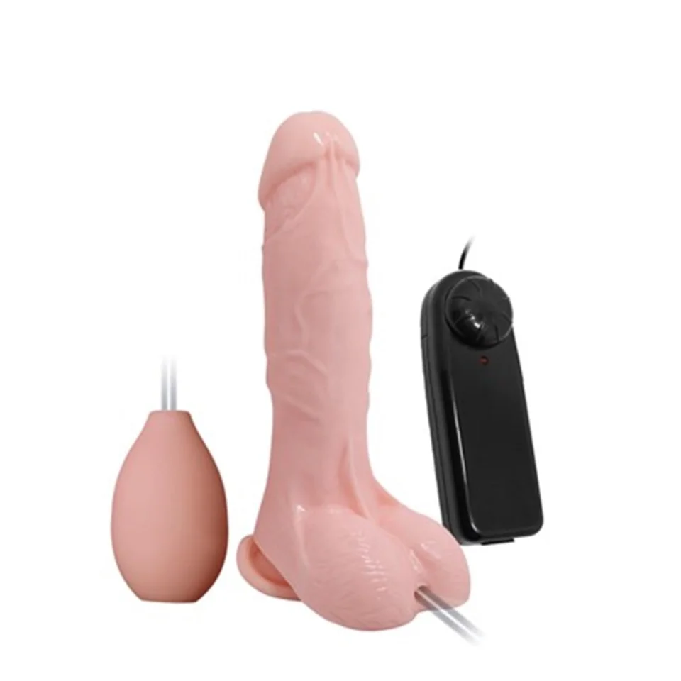 #4789 - 19,3 cm Belden Bağlamalı Su Fışkırtmalı Realistik Titreşimli Penis