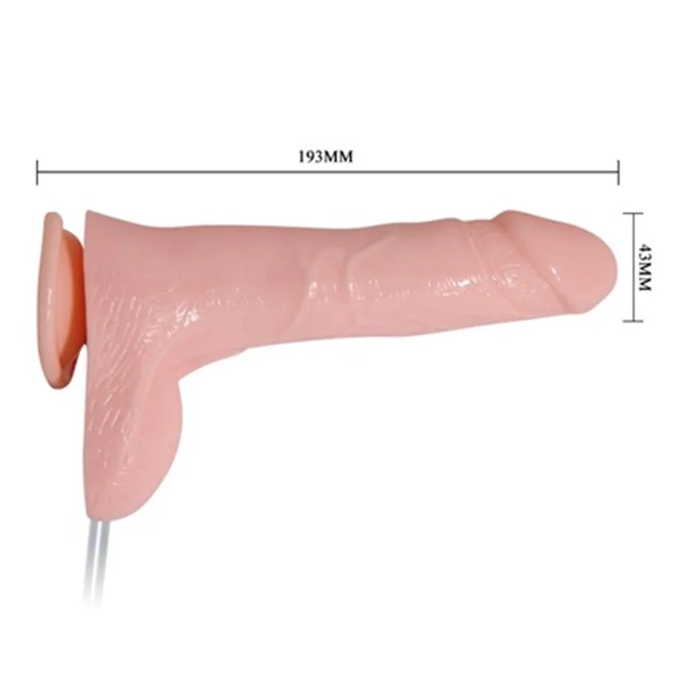 #4792 - 19,3 cm Belden Bağlamalı Su Fışkırtmalı Realistik Titreşimli Penis