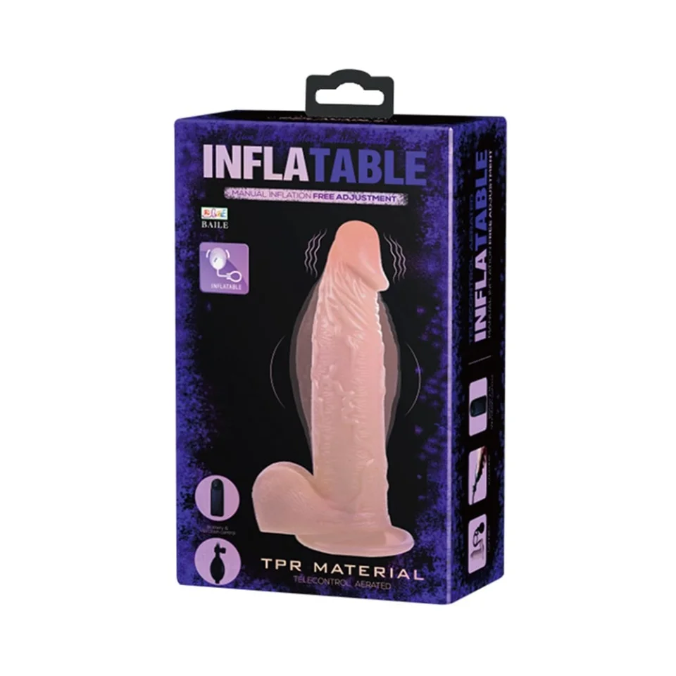 #4798 - 19 cm Belden Bağlamalı Pompalı Büyüyen Realistik Penis Dildo