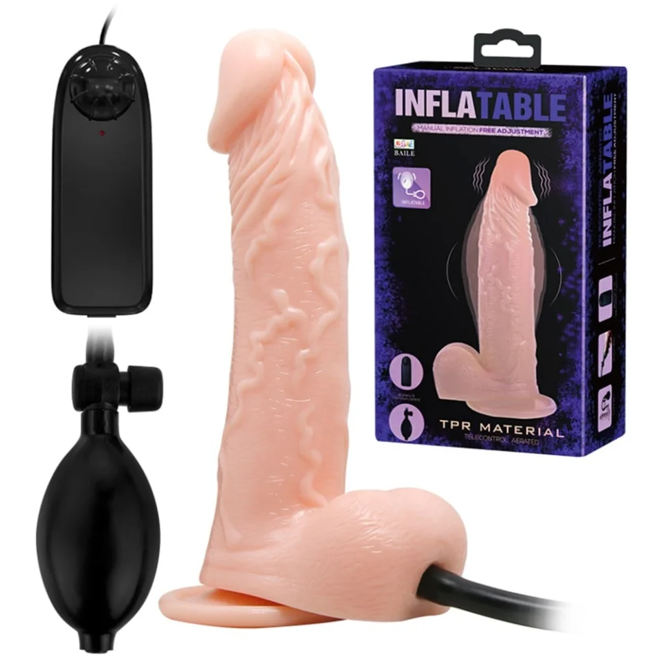 #4797 - 19 cm Belden Bağlamalı Pompalı Büyüyen Realistik Penis Dildo