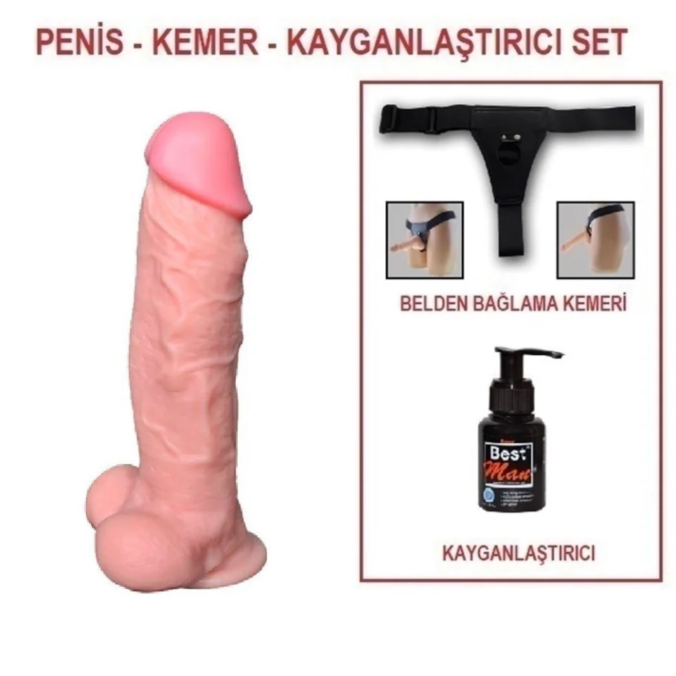 #4818 - 27 cm Belden Bağlamalı Realistik Dildo Penis - J. King