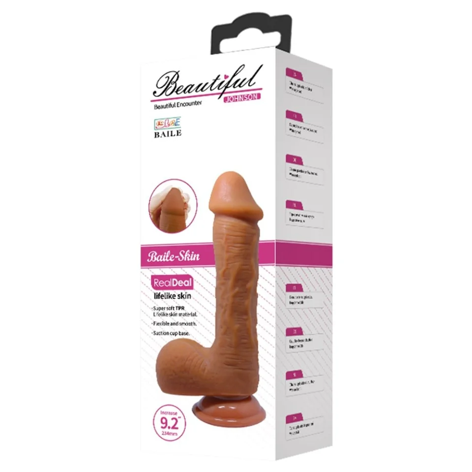 #4830 - 23,5 cm Realistik Vantuzlu Melez Dildo Penis