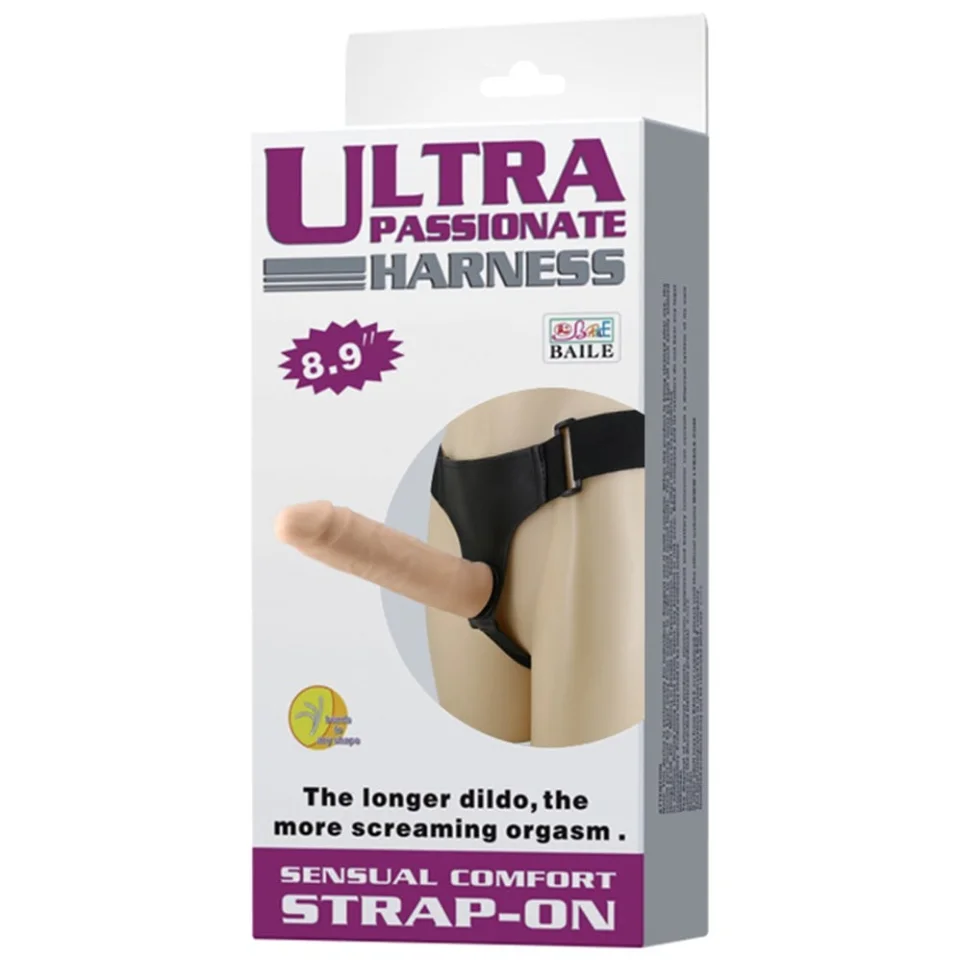 #4890 - 21,5 cm Belden Bağlamalı Kıkırdaklı B&uuml;k&uuml;lebilir İ&ccedil;i Dolu Strapon Penis