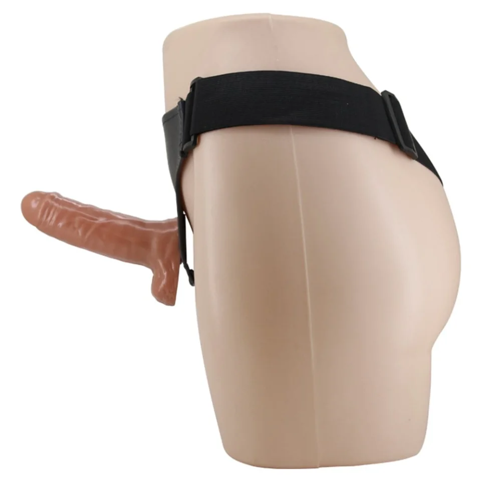#4905 - 16 cm Yeni Nesil Belden Bağlamalı İçi Dolu Titreşimli Strapon Penis