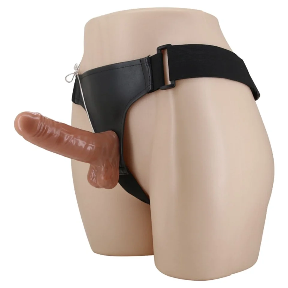 #4896 - 16 cm Yeni Nesil Belden Bağlamalı İçi Dolu Titreşimli Strapon Penis