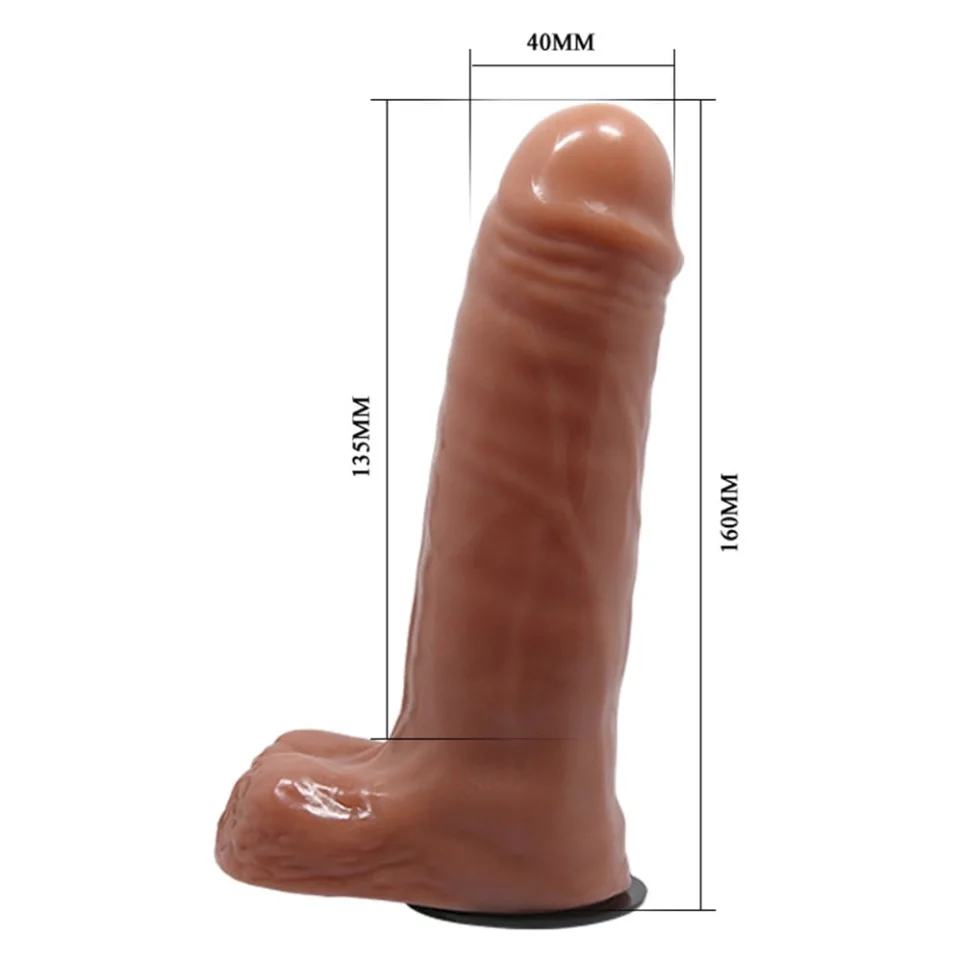 #4907 - 16 cm Yeni Nesil Belden Bağlamalı İçi Dolu Titreşimli Strapon Penis