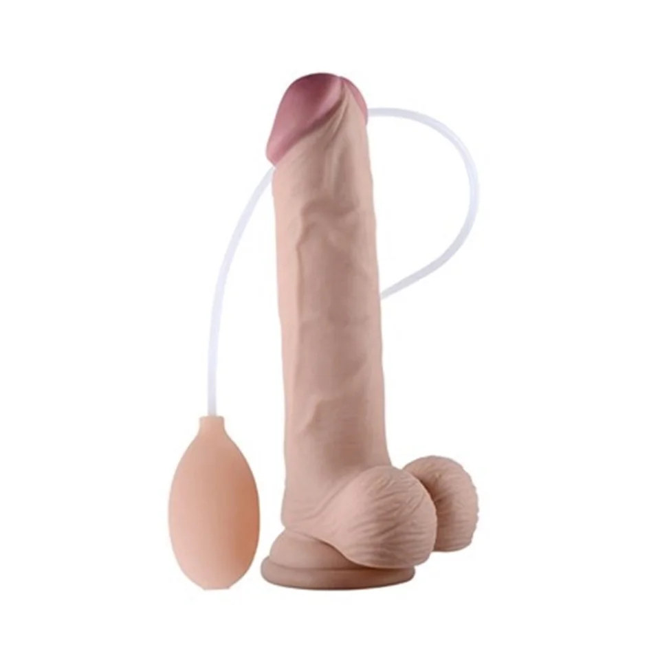 #4915 - Belden Bağlamalı Yumuşak Dokulu Su Fışkırtmalı Realistik Penis 23 cm