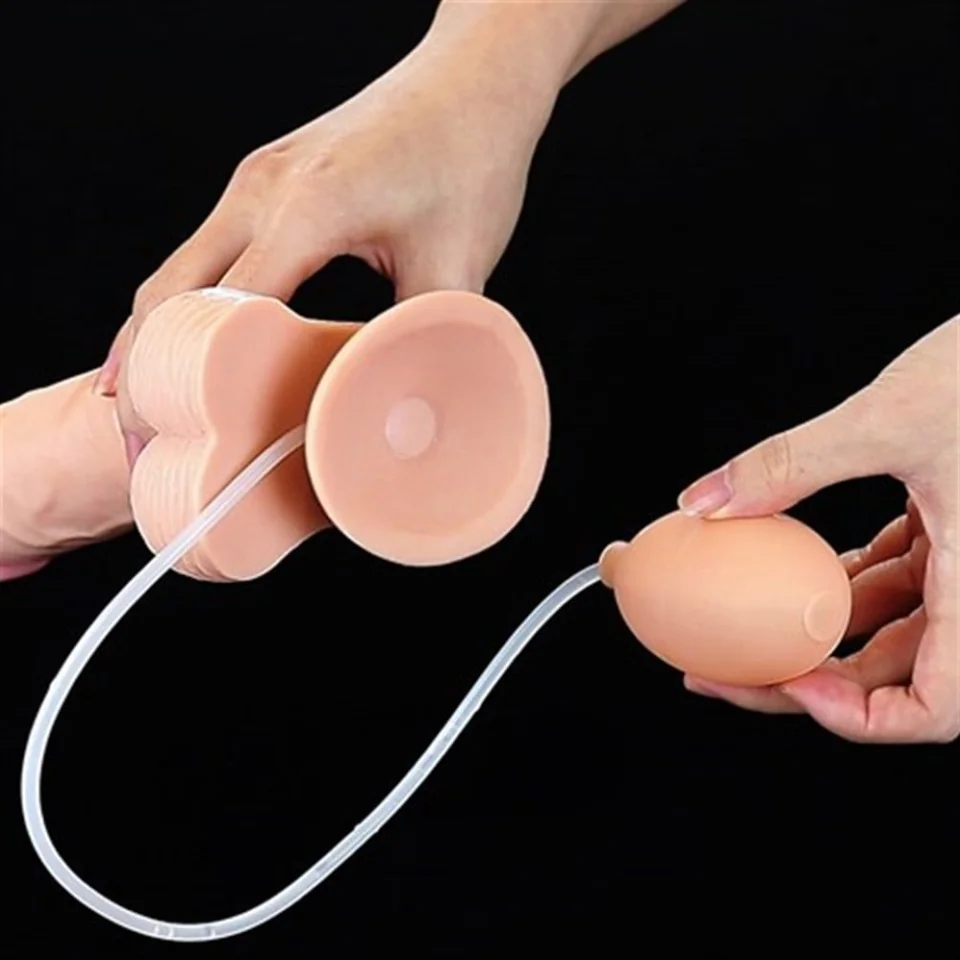 #4913 - Belden Bağlamalı Yumuşak Dokulu Su Fışkırtmalı Realistik Penis 23 cm
