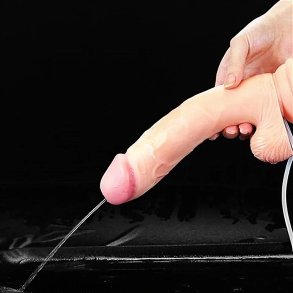 #4917 - Belden Bağlamalı Yumuşak Dokulu Su Fışkırtmalı Realistik Penis 23 cm