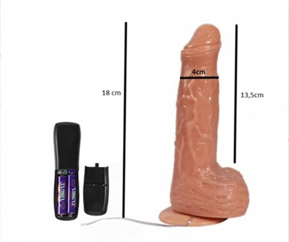 #4923 - 18 cm Belden Bağlamalı 360° Oynar Başlı Titreşimli Penis