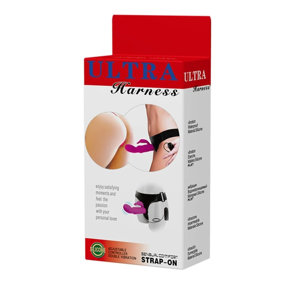 #4956 - 15 cm Belden Bağlamalı Titreşimli Strapon Penis Dildo