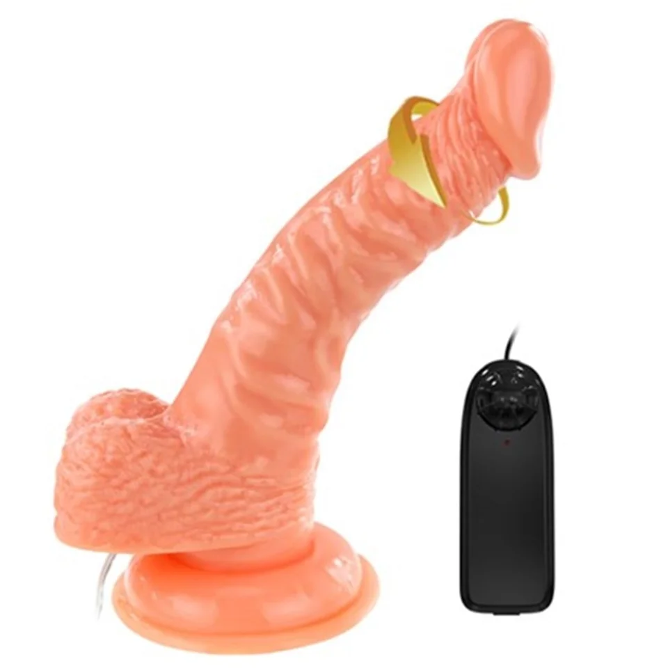 #4976 - 19 cm Belden Bağlamalı Gerçekçi Titreşimli Dildo Vibratör Penis Set