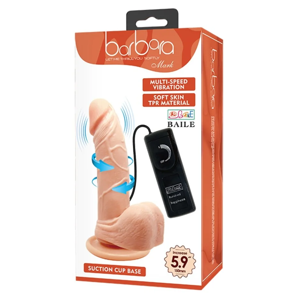 #4981 - 15 cm Belden Bağlamalı Gerçekçi Titreşimli 360° Oynar Başlı Dildo
