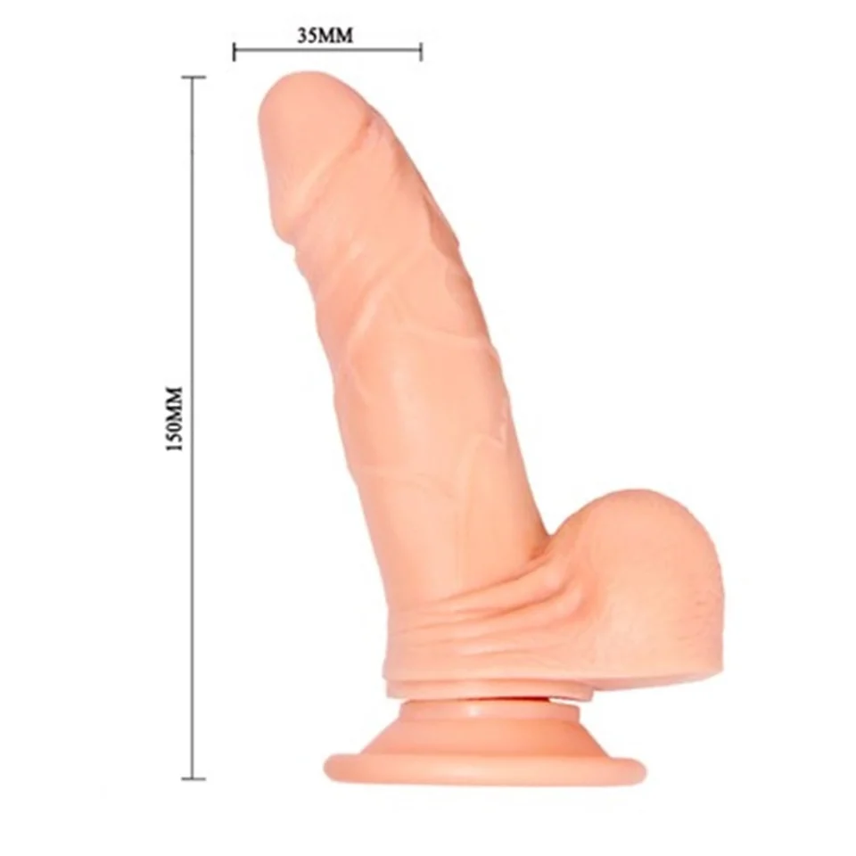 #4986 - 15 cm Belden Bağlamalı Gerçekçi Titreşimli 360° Oynar Başlı Dildo