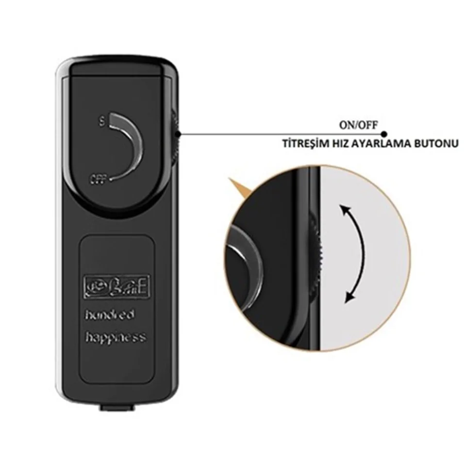 #5013 - 20 cm Kumandalı Belden Bağlamalı 360° Oynar Başlı Titreşimli Vibratör