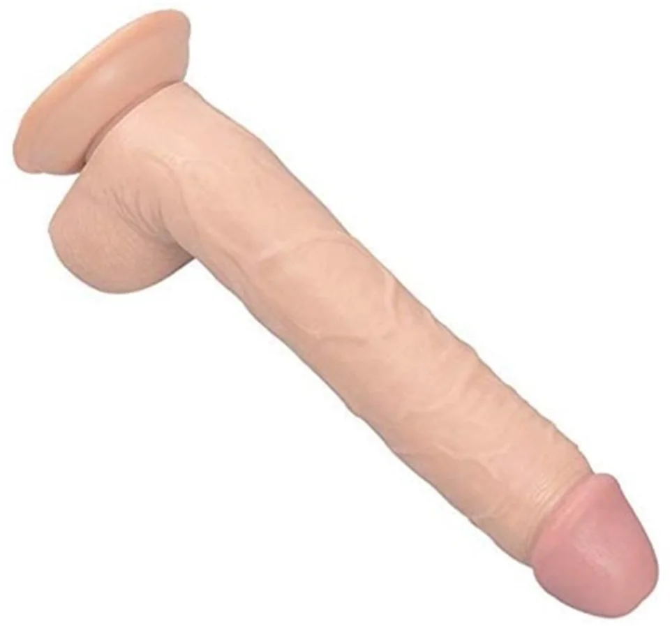 #5034 - 26 cm Belden Bağlamalı Vantuzlu Realistik Penis Anal Vajinal Dildo