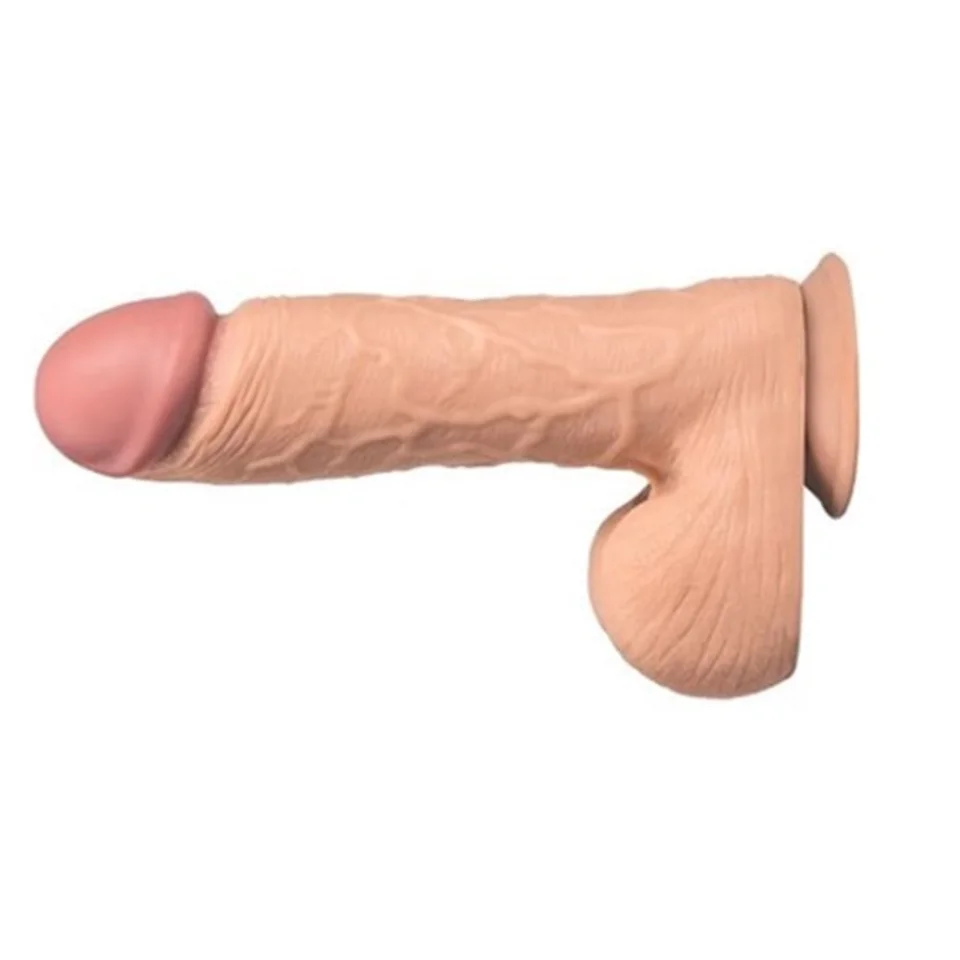 #5079 - Belden Bağlamalı 24 cm Dev Boy Realistik Vantuzlu Dildo Penis