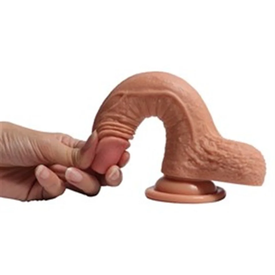 #5135 - 18,5 cm Belden Bağlamalı Çift Katmanlı Realistik Dildo Penis Set