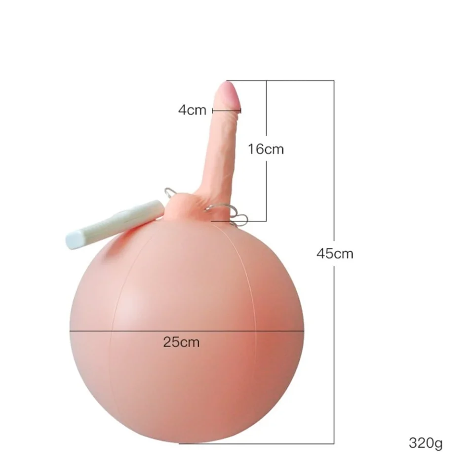 #425 - 16 cm Realistik Titreşimli İnflatable Pilates Toplu Vibratör Penis