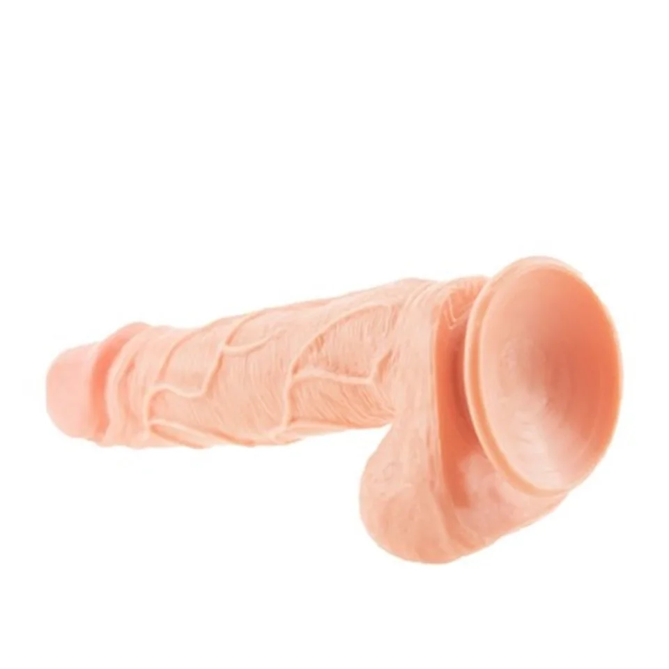 #5168 - 18 cm Belden Bağlamalı Realistik Damarlı Vantuzlu Dildo Penis