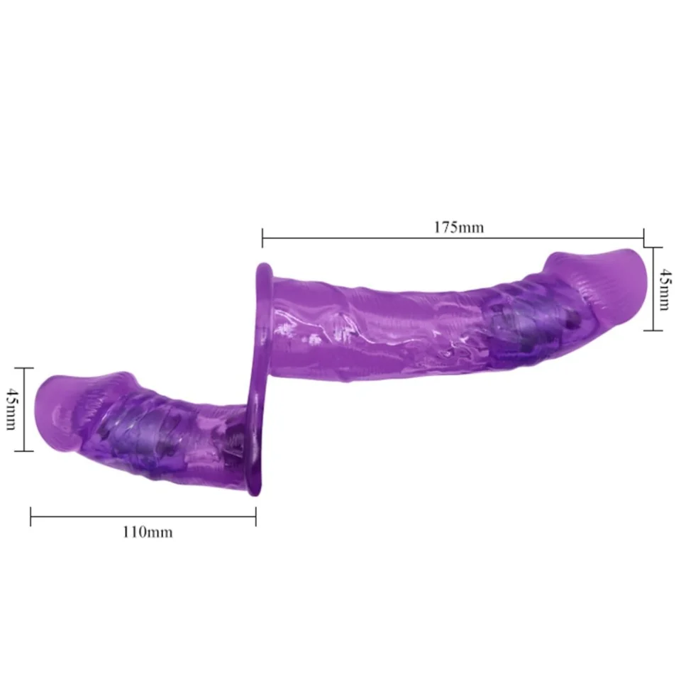 #5192 - Belden Bağlamalı Çift Taraflı Titreşimli Strapon Dildo