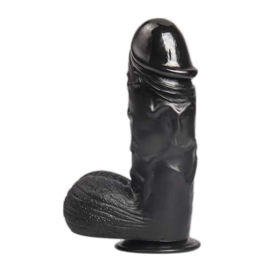 #429 - 24,5 cm Vantuzlu Realistik Zenci Kalın Penis Anal Vajinal Dildo