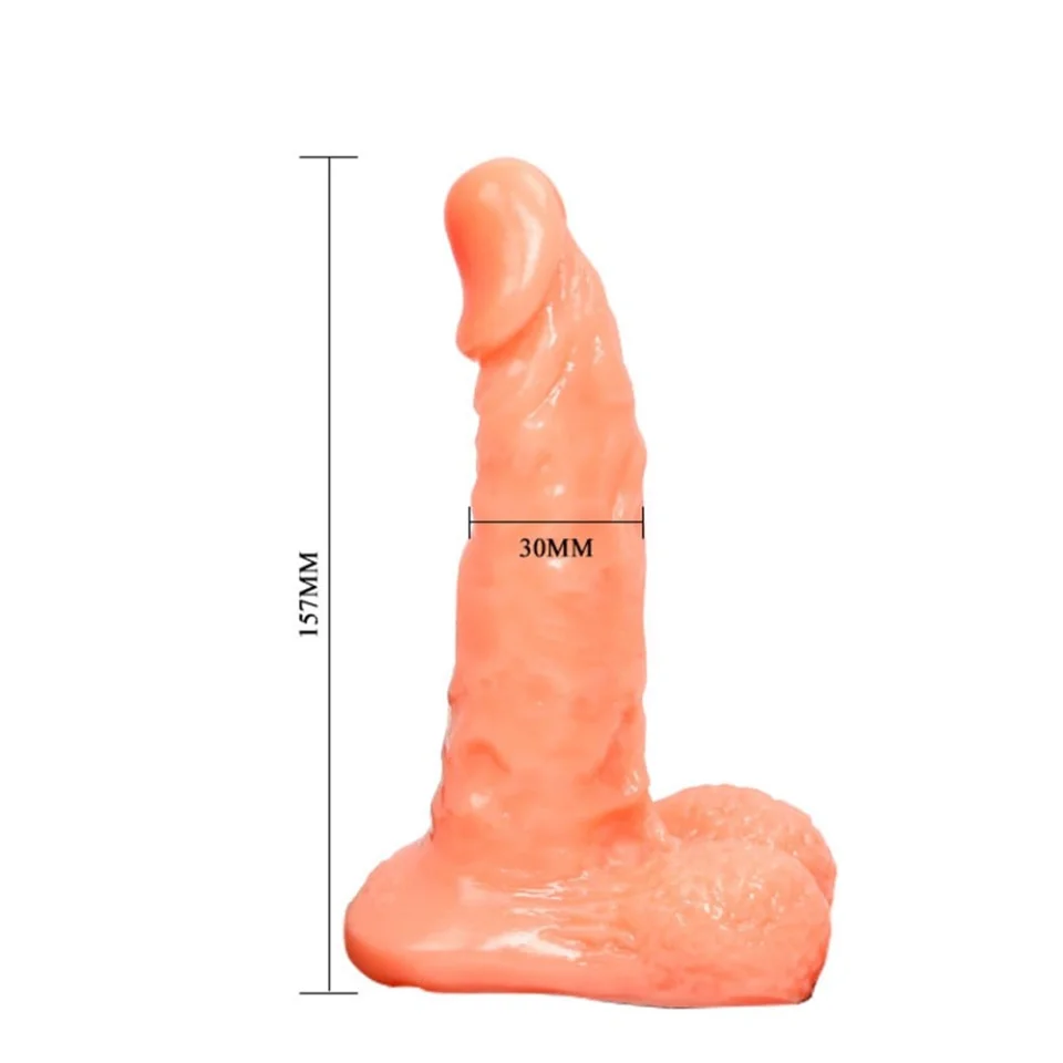 #5246 - 15,7 cm Belden Bağlamalı İçi Dolu Strapon Penis