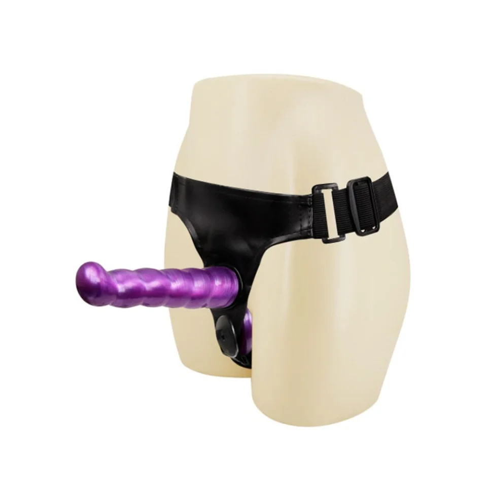 #5260 - Belden Bağlamalı Çift Taraflı Strapon Dildo