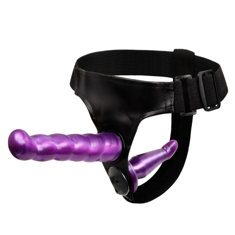 #5264 - Belden Bağlamalı Çift Taraflı Strapon Dildo
