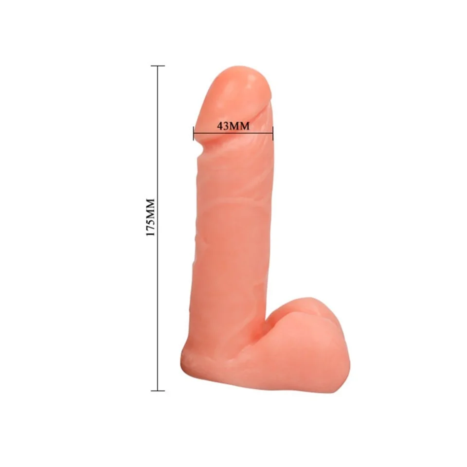 #5285 - 17,5 cm Belden Bağlamalı İçi Dolu Strapon Penis
