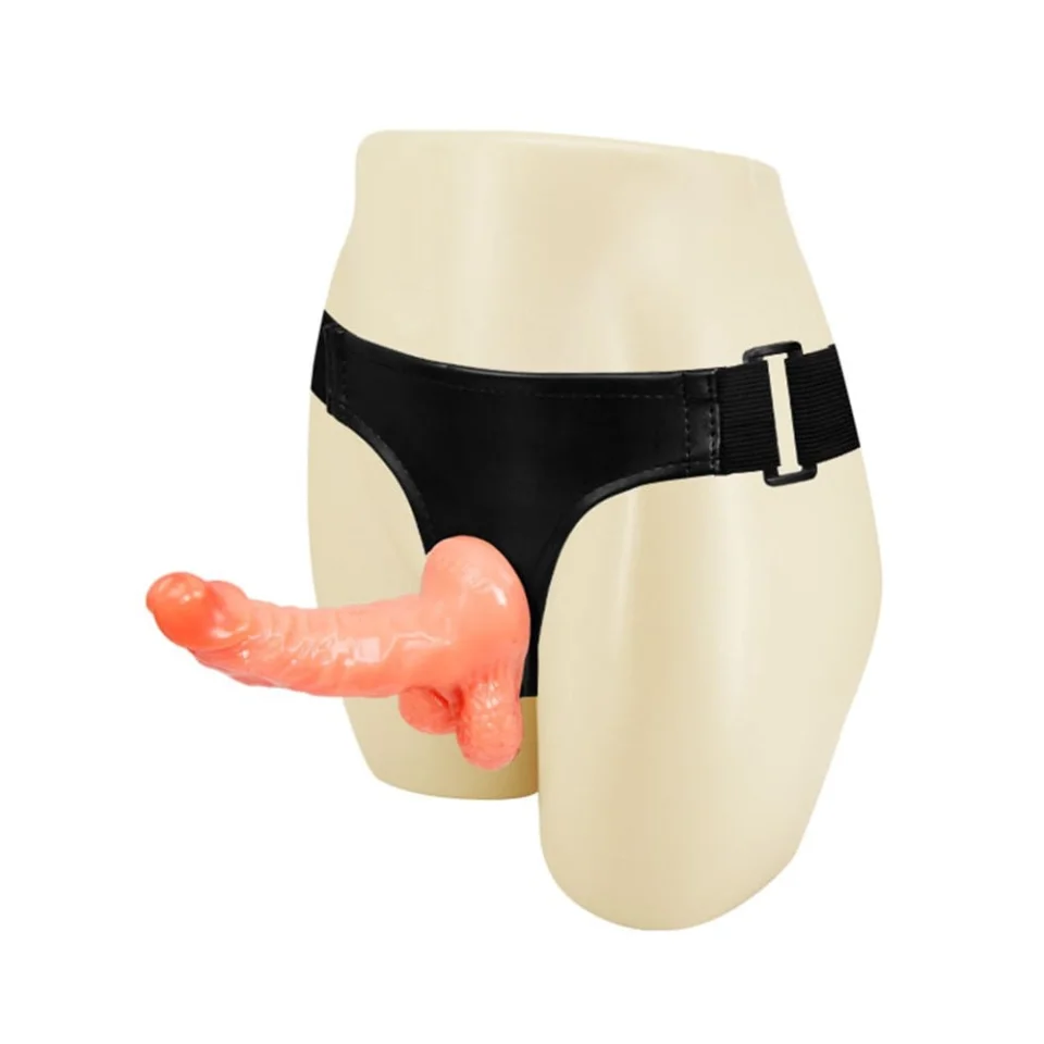 #5288 - 15 cm Belden Bağlamalı İçi Dolu Strapon Penis