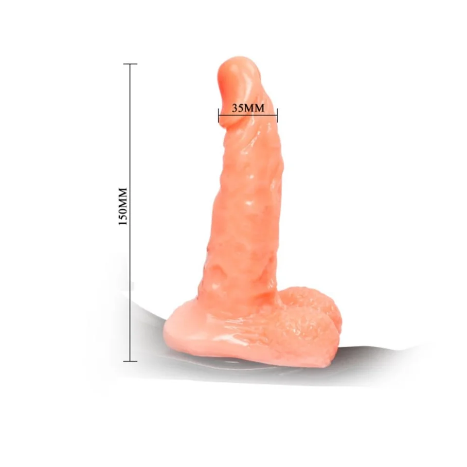 #5289 - 15 cm Belden Bağlamalı İçi Dolu Strapon Penis