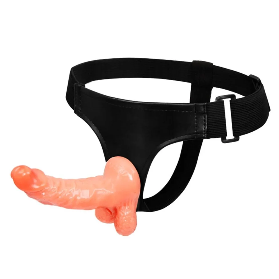 #5293 - 15 cm Belden Bağlamalı İçi Dolu Strapon Penis