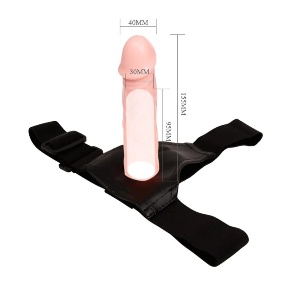 #5299 - 15,5 cm Belden Bağlamalı İ&ccedil;i Boş Protez Penis
