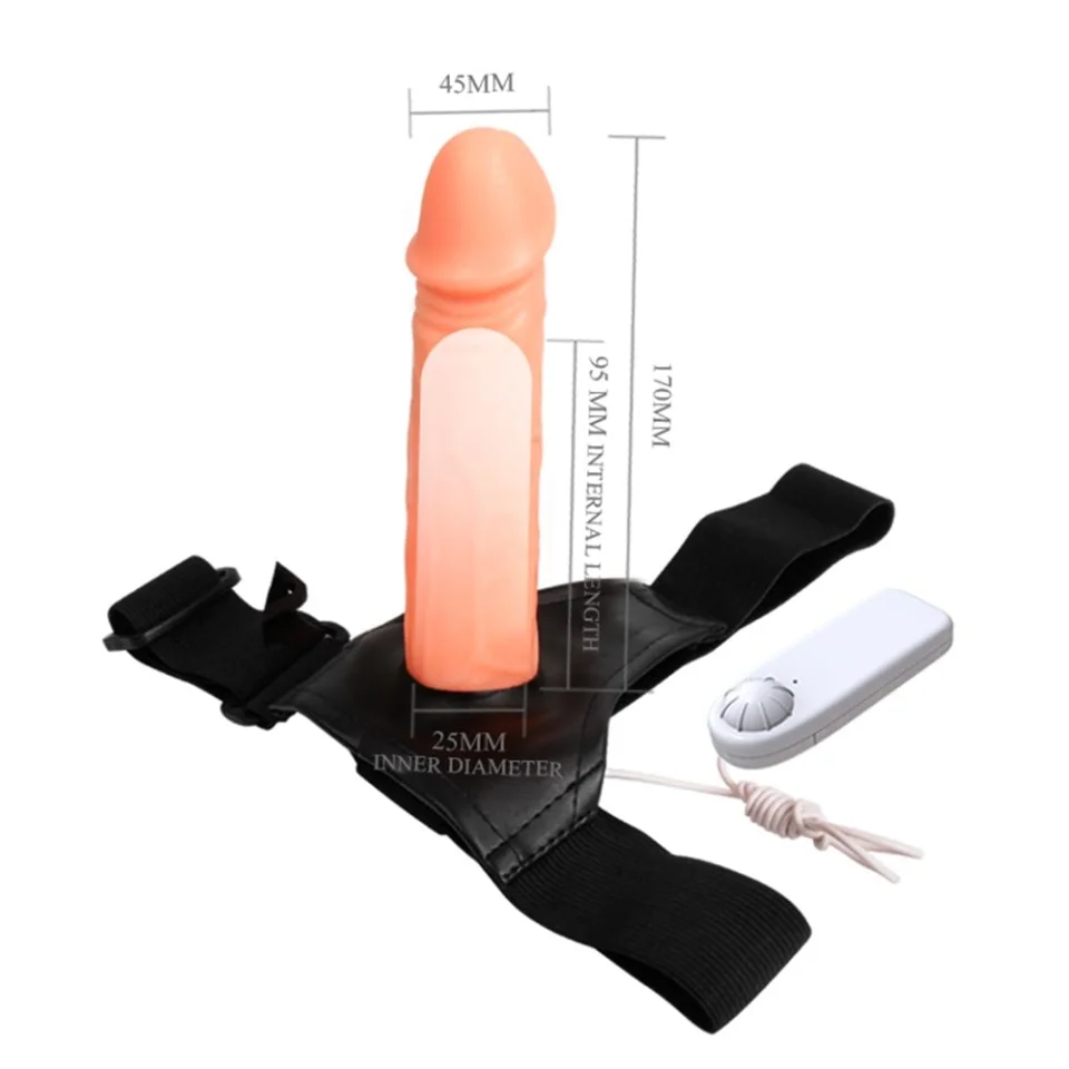 #5306 - 7,5 cm Dolgulu Titreşimli Protez Strapon