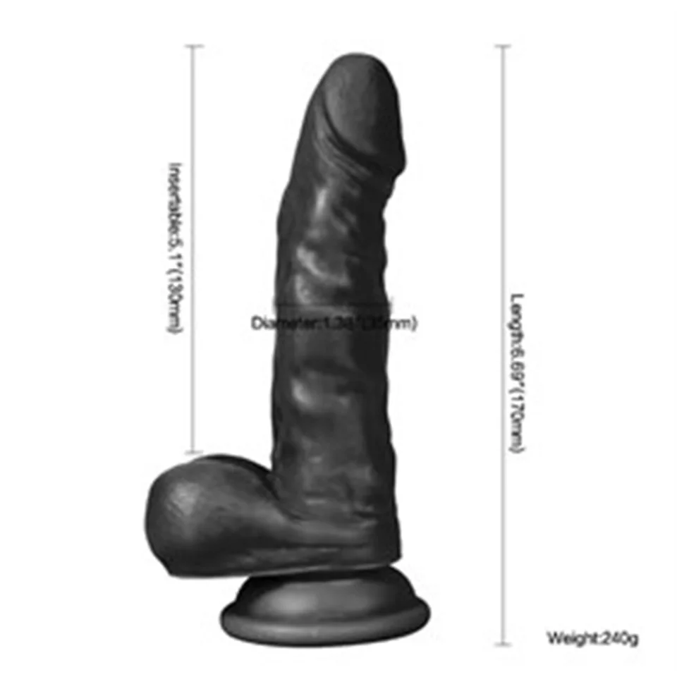 #5341 - 17 cm Belden Bağlamalı Realistik Dildo Zenci Penis Set