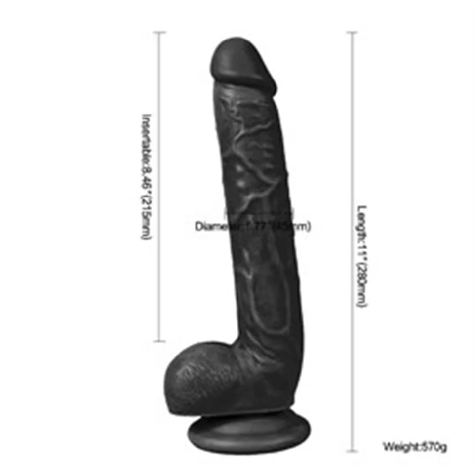 #5346 - 28 cm Belden Bağlamalı Realistik Dildo Zenci Penis Set