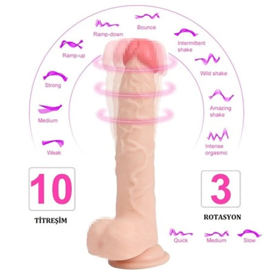 #5375 - 23 cm Belden Bağlamalı Titreşimli Realistik Dildo Penis Set
