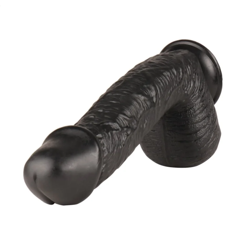 #447 - 27,5 cm Dev Boy Kalın Realistik Vantuzlu Zenci Dildo Penis