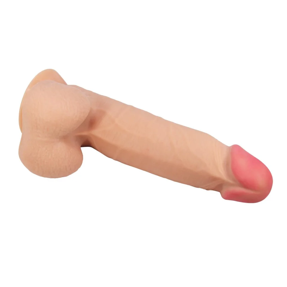 #22 - 21,8 cm Kıkırdak Yapılı Çift Katmanlı Gerçekçi Dildo Penis