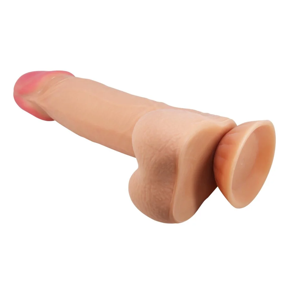 #24 - 21,8 cm Kıkırdak Yapılı Çift Katmanlı Gerçekçi Dildo Penis