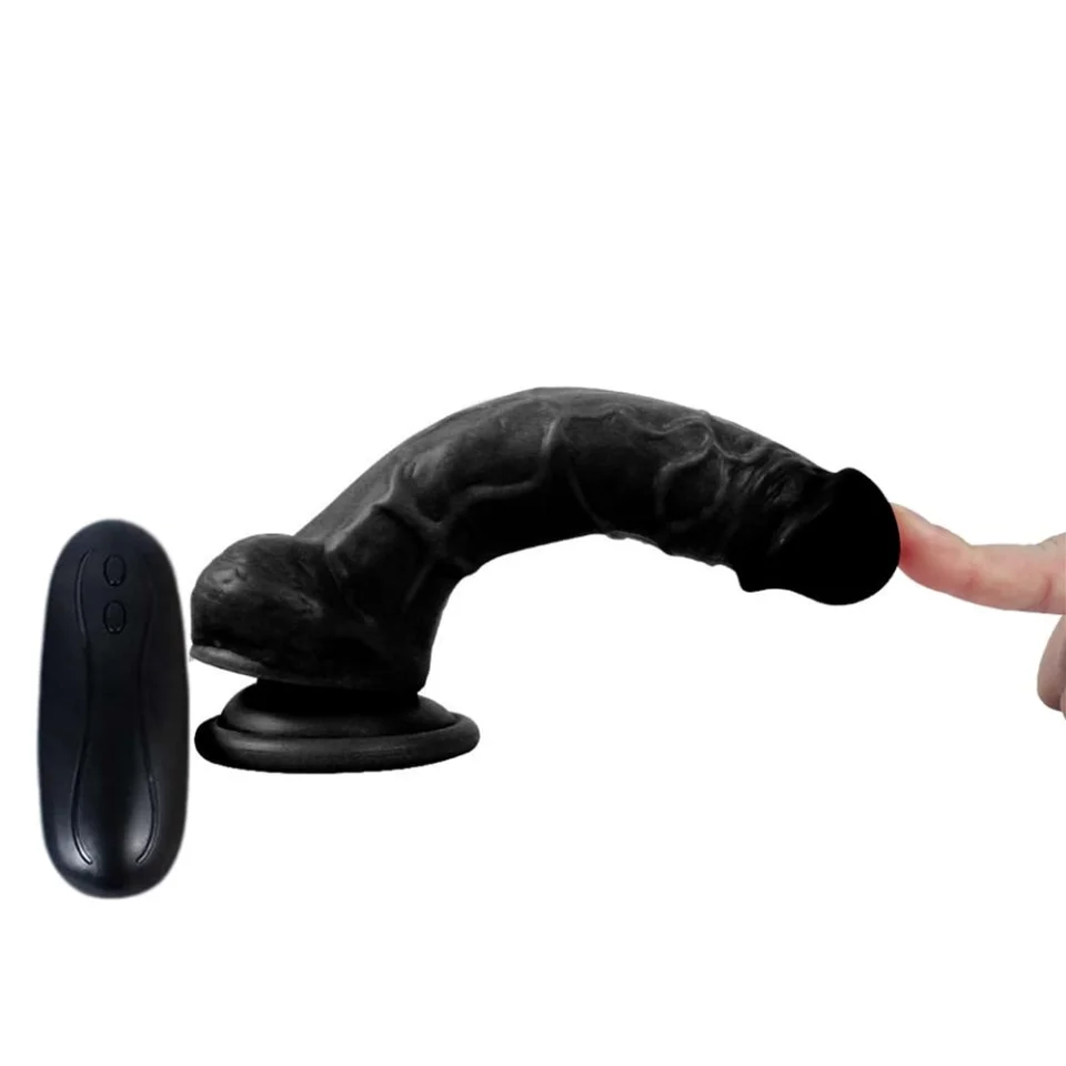 #5502 - 17 cm Belden Bağlamalı Titreşimli Realistik Dildo Zenci Penis Set