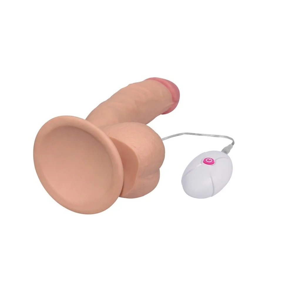 #5515 - 20 cm Belden Bağlamalı Titreşimli Realistik Dildo Penis Set