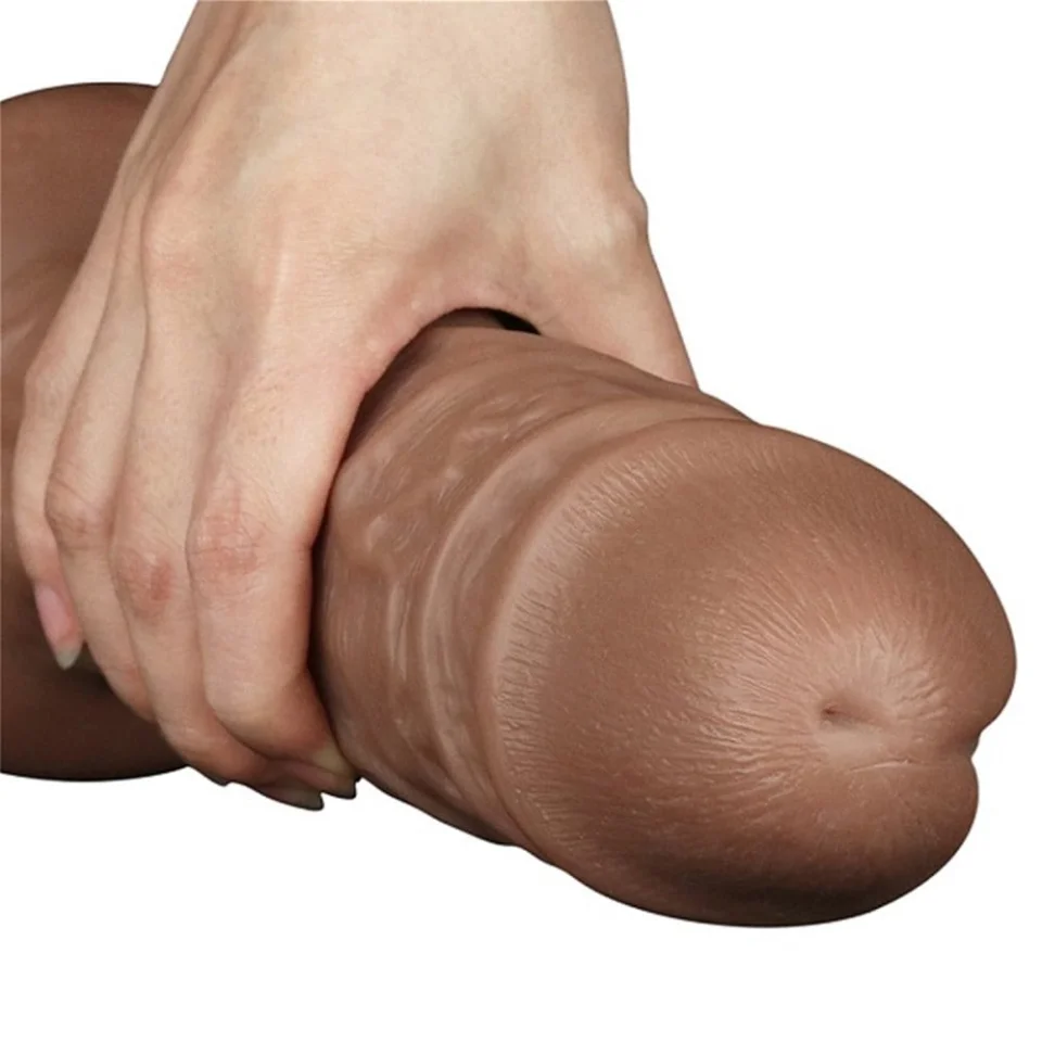 #5576 - Belden Bağlamalı Çift Katmanlı 26,6 cm Realistik Kalın Melez Dildo