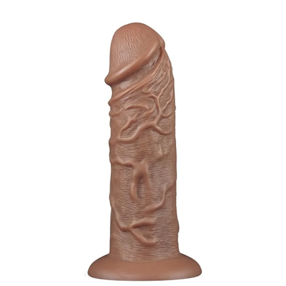 #5581 - Belden Bağlamalı Çift Katmanlı 26,6 cm Realistik Kalın Melez Dildo