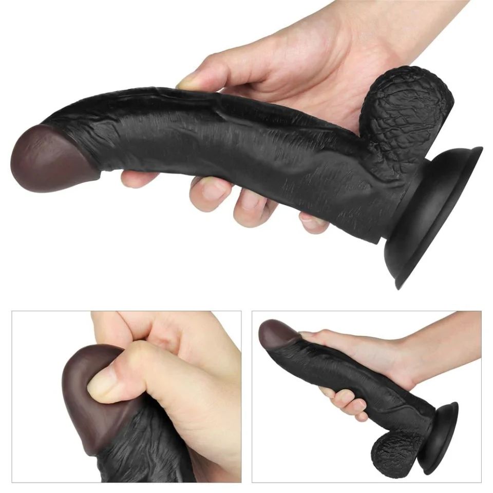 #5642 - 21,5 cm Belden Bağlamalı İçi Dolu Titreşimli Zenci Strapon Dildo
