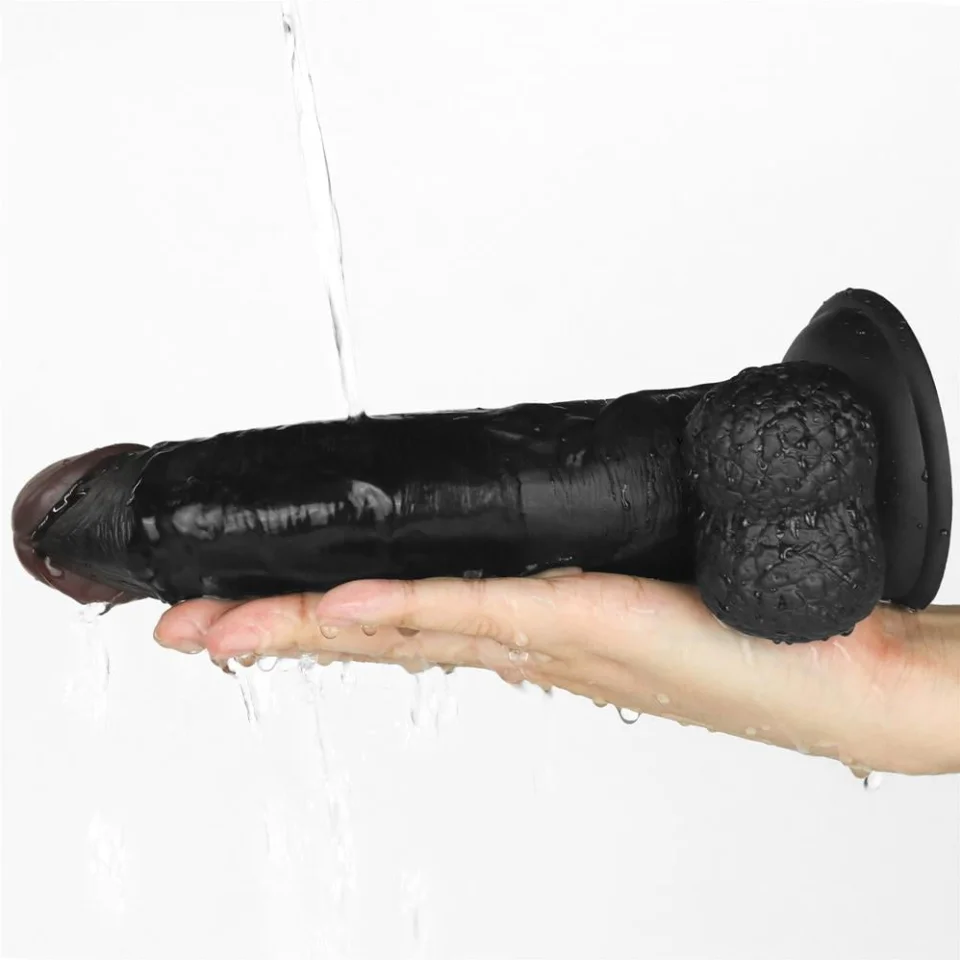 #5651 - 21,5 cm Belden Bağlamalı İçi Dolu Titreşimli Zenci Strapon Dildo